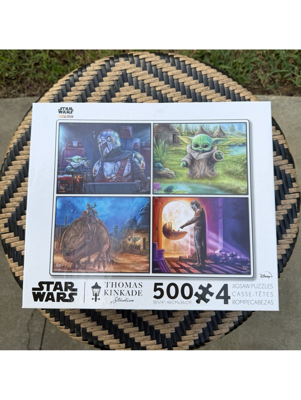 Thomas Kinkade Studios Star Wars Mandalorian 4x 500pc Cardboard Puzzles 3249